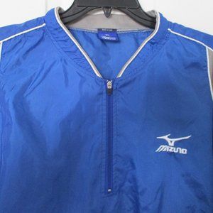 Mizuna Mens S/S 1/4 Zip Blue Gray Baseball Windbreaker NWOT - Size XL